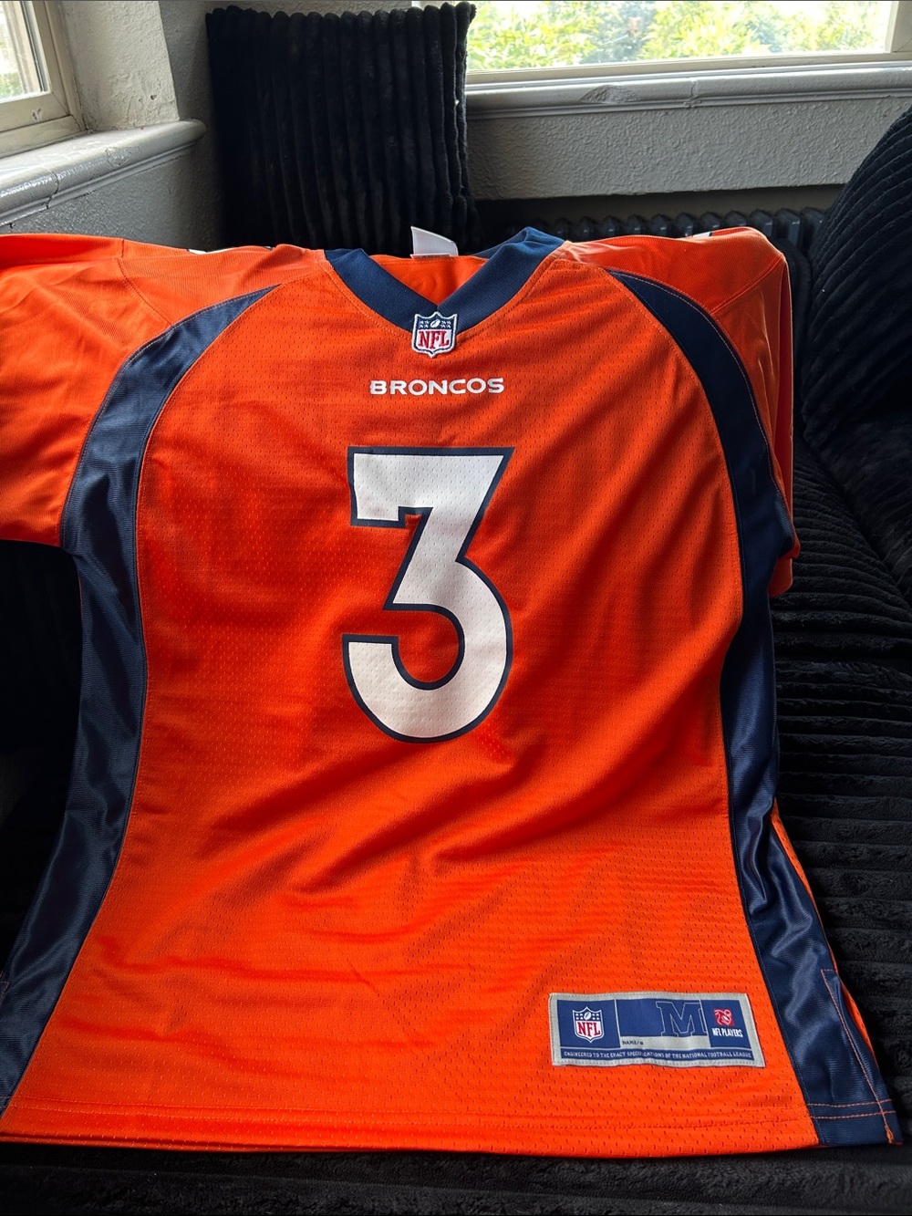 NFL Orange and Navy Broncos #3 Fan Jersey